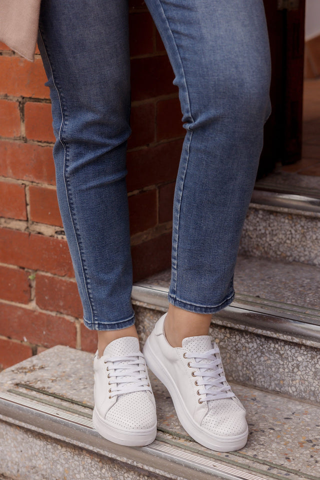 Paradise White Leather Sneaker image 8