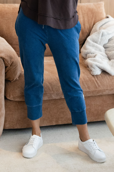 Fundamental Brunch Vintage Blue Cotton Sweatpants