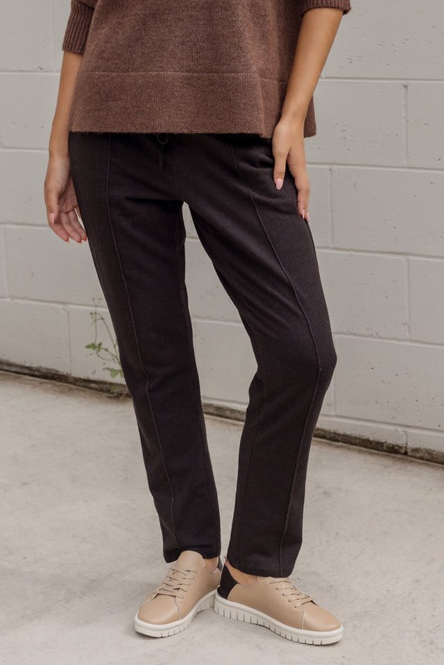 Leola Washed Black Cotton Sweatpants