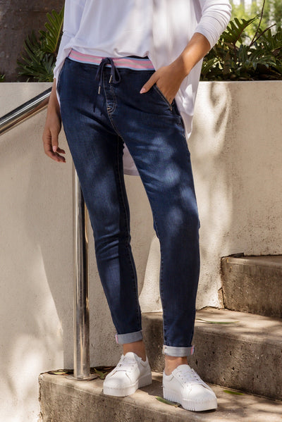 Melody Indigo Drawstring Jeans