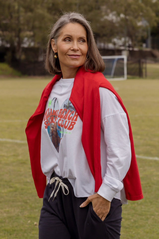 Anula White Heart Cotton Top