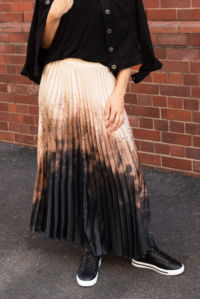 Alias Blush Abstract Pleated Skirt