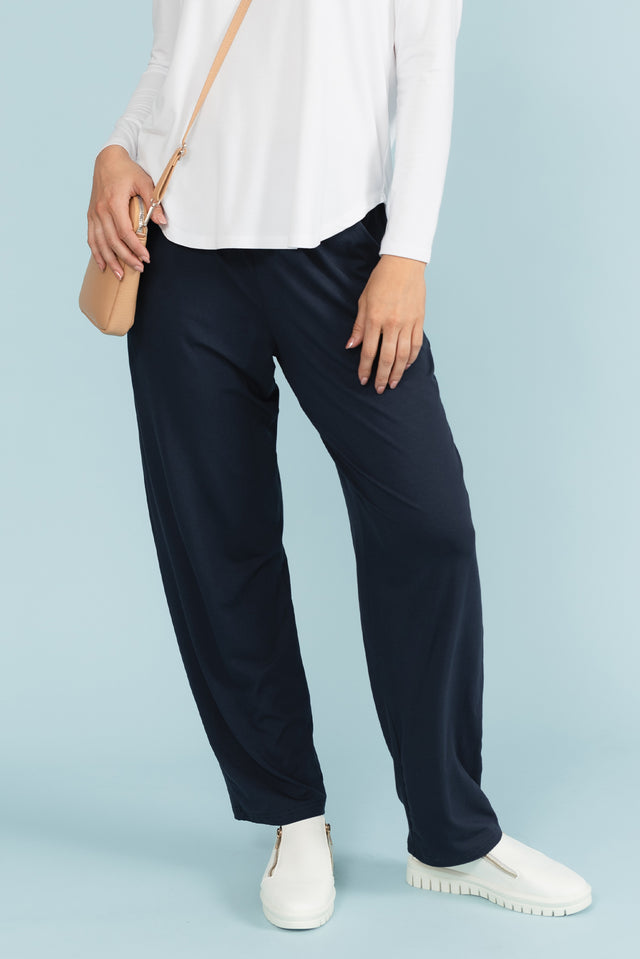 Rosella Navy Bamboo Pants