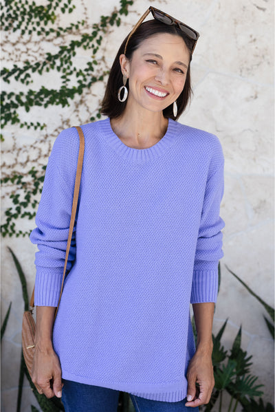 Skylar Lilac Cotton Blend Knit Jumper