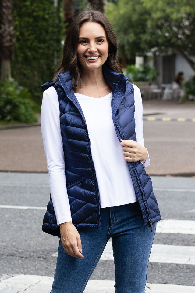 Maryclaire Navy Down Puffer Vest