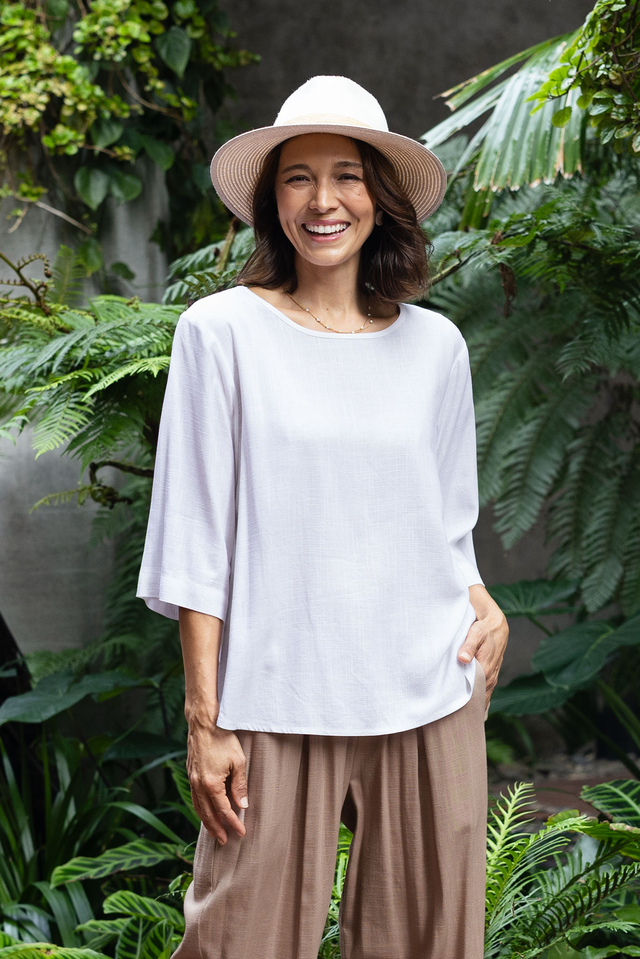 Ophelia Cream Scoop Neck Top image 1