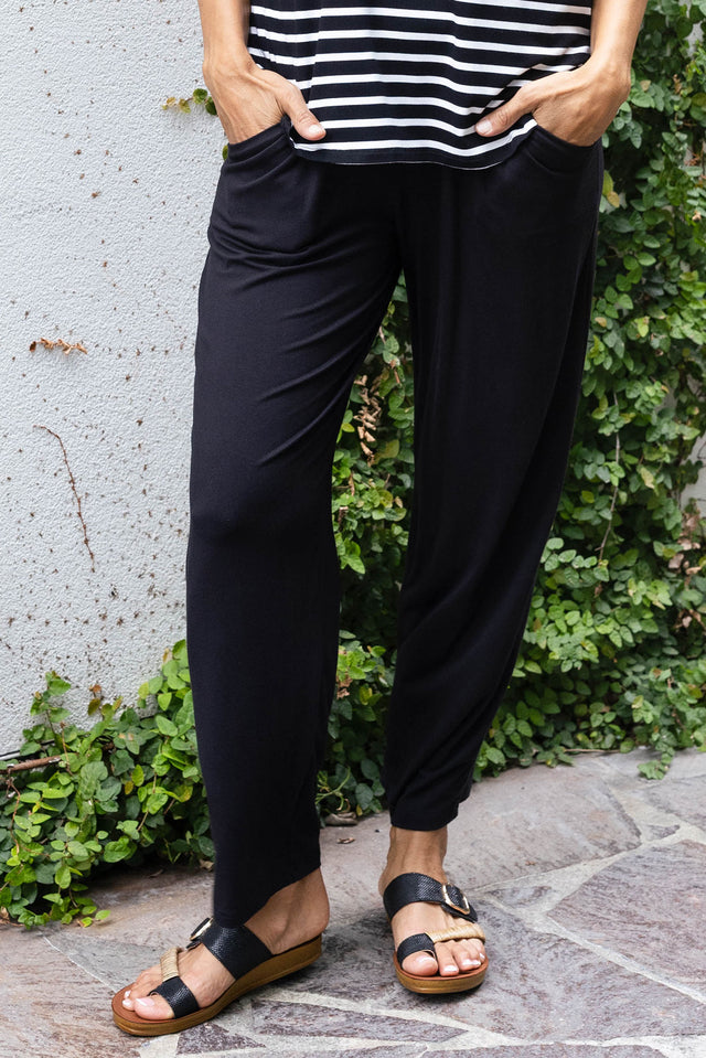 Rosella Black Bamboo Pants