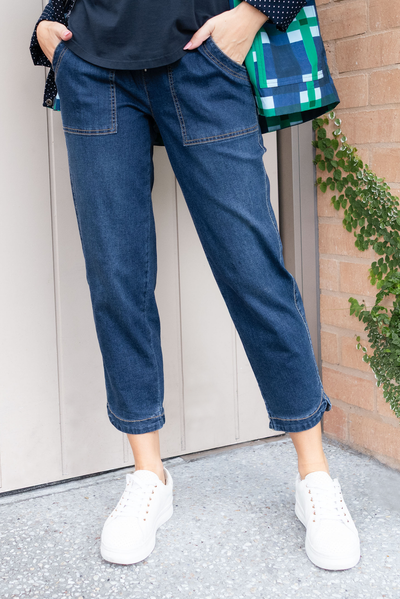 Eliana Dark Blue Denim Stretch Jeans