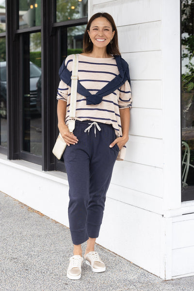Fundamental Brunch Navy Cotton Sweatpants