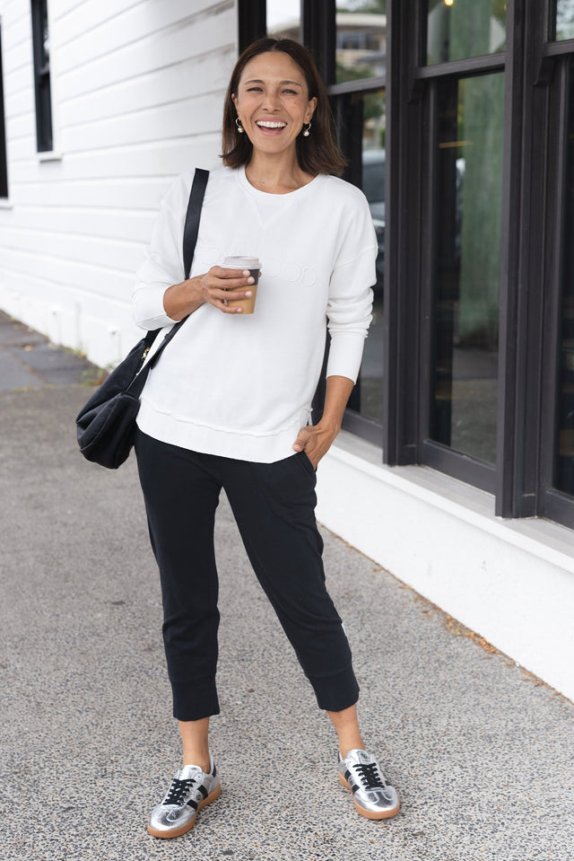 Fundamental Brunch Black Cotton Sweatpants