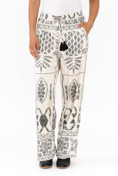 Rio Natural Abstract Tie Pants