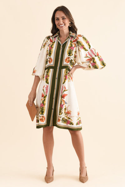 Romeo Green Garden Tie Dress