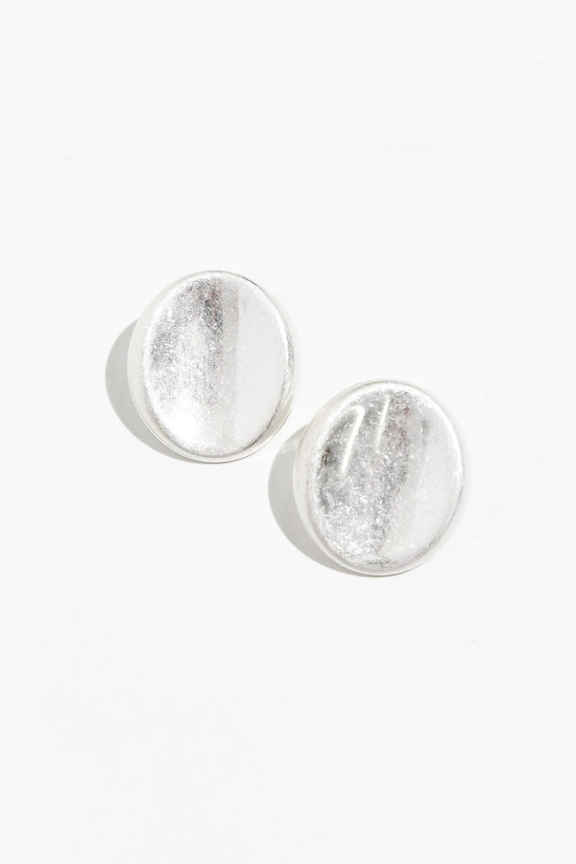 Rory Silver Disc Earrings image 1