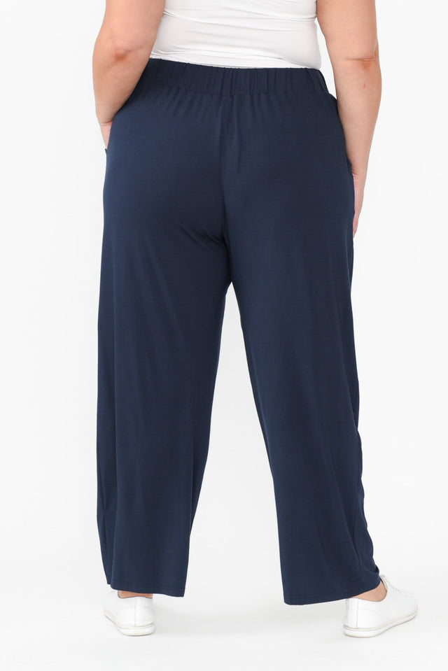 Rosella Navy Bamboo Pants,Blonde model,alt text|model:Caitlin image 14