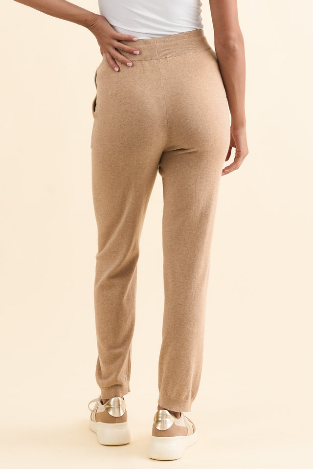Rowan Cream Cotton Cashmere Knit Pants,Brunette model,alt text|model:Brontie image 5