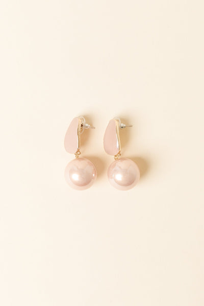 Rumer Pink Pearl Drop Earrings