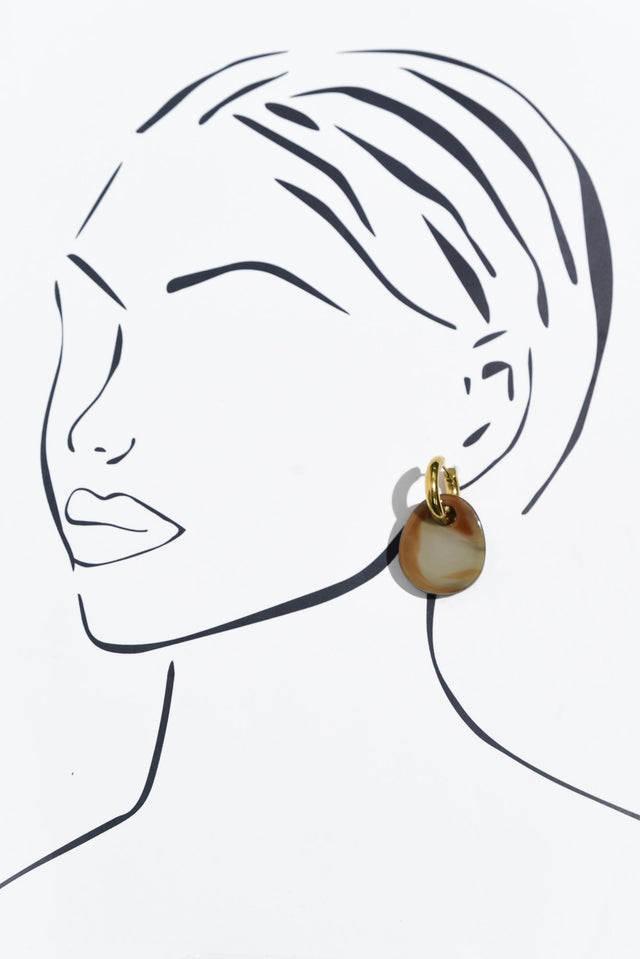 Rumi Mocha Hoop Earrings