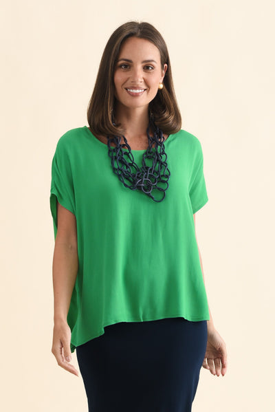 Sali Green Drape Top