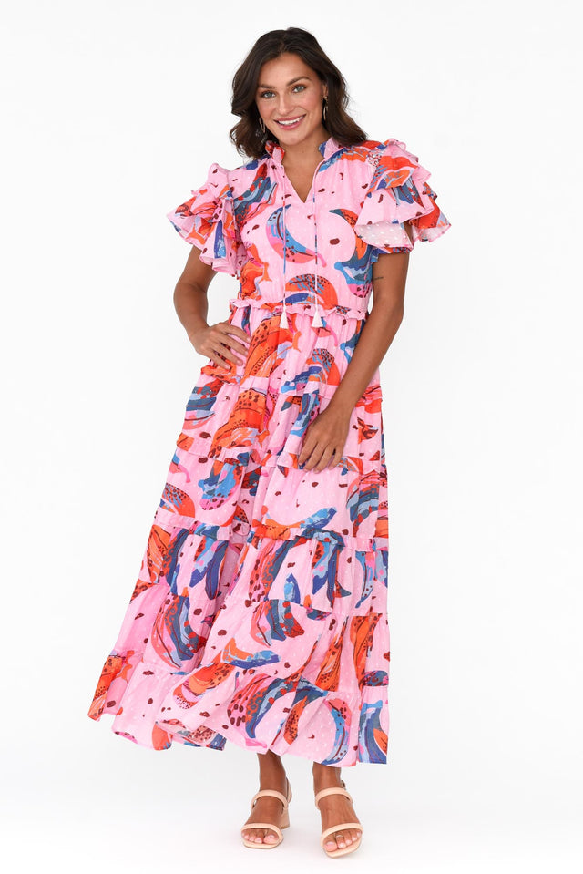 Sana Fruity Fusion Cotton Frill Dress,Brunette model,alt text|model:Brontie image 6