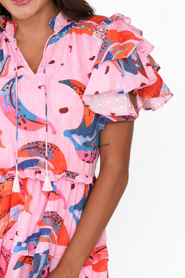 Sana Fruity Fusion Cotton Frill Dress,Brunette model,alt text|model:Brontie image 5