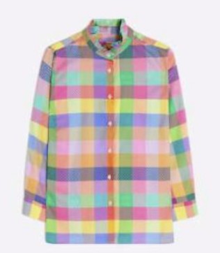 Antonia Pink Check Cotton Shirt,REF image 1