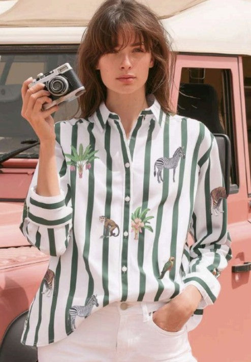 Isa White Safari Cotton Shirt,REF image 1