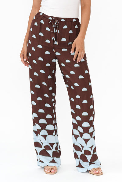 Second Valley Brown Geo Pants