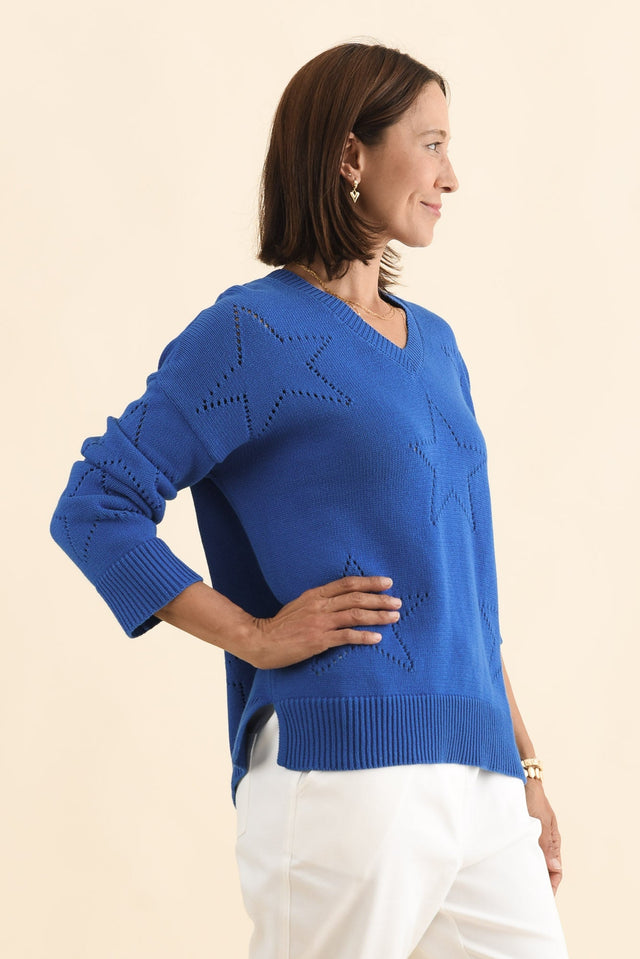 Selene Blue Star Cotton Sweater image 3