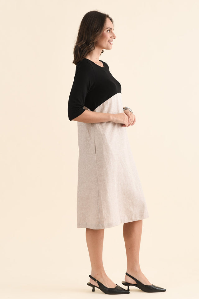 Sharnie Black Linen Blend Tee Dress image 3