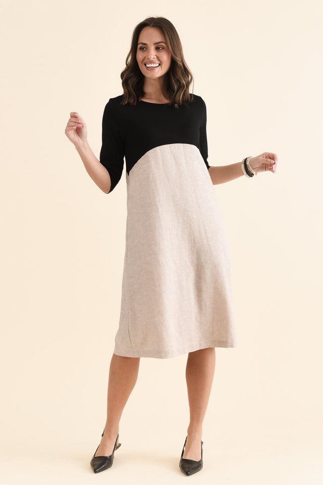 Sharnie Black Linen Blend Tee Dress image 2