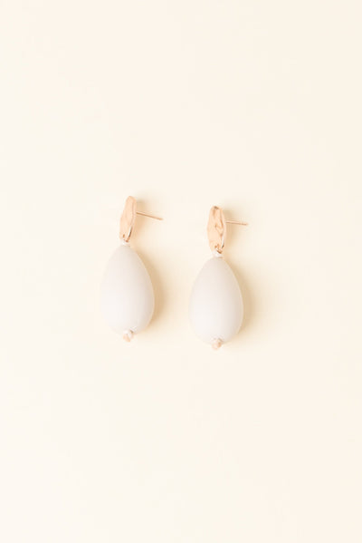 Sharon Cream Bead Drop Earrings