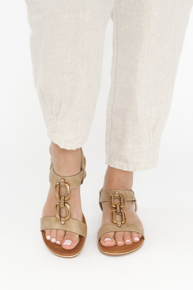 Shelby Taupe Chain Sandal image 8