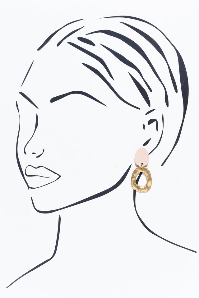 Silva Blush Circle Drop Earrings image 2