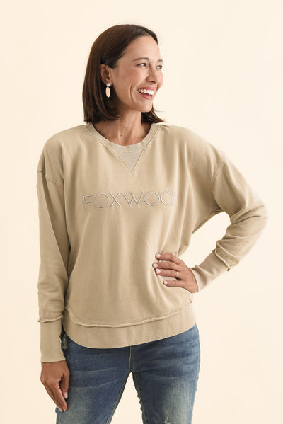 Simplified Oat Cotton Crewneck Sweatshirt