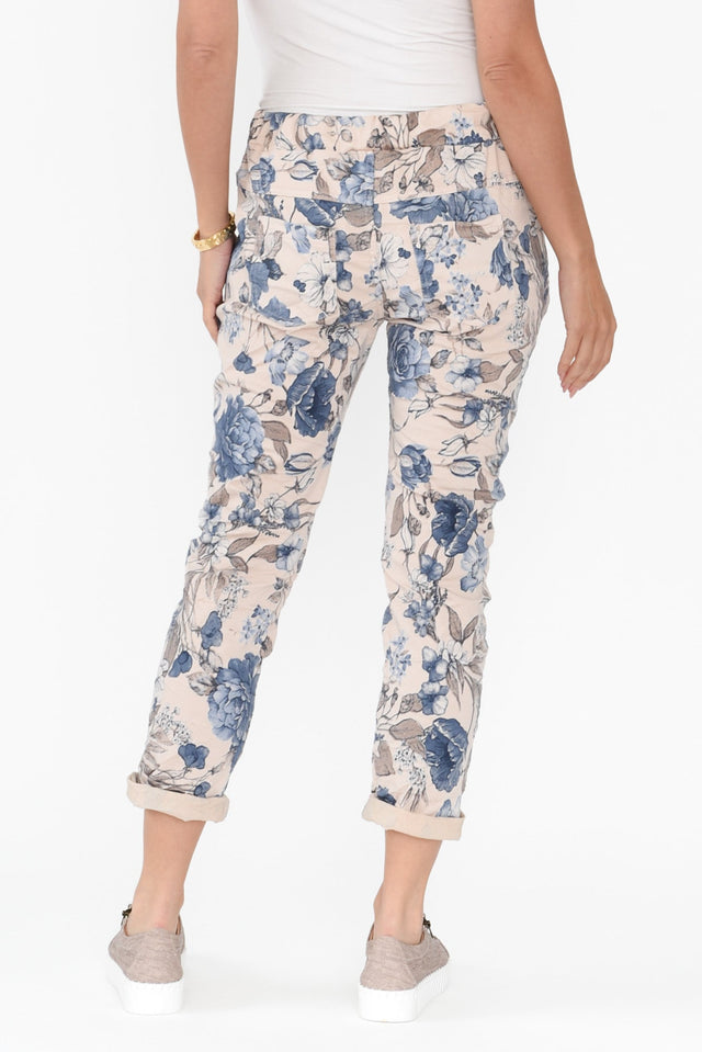 Simpson Pink Floral Stretch Pants,Brunette model,alt text|model:MJ image 5