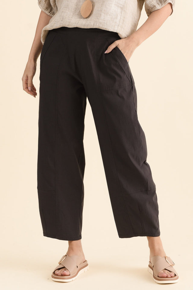 SmartFlex Chocolate Barrel Pants,Front,Brunette model,alt text|model:MJ image 1