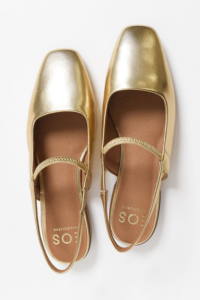 Sonu Gold Leather Slingback Mule image 4