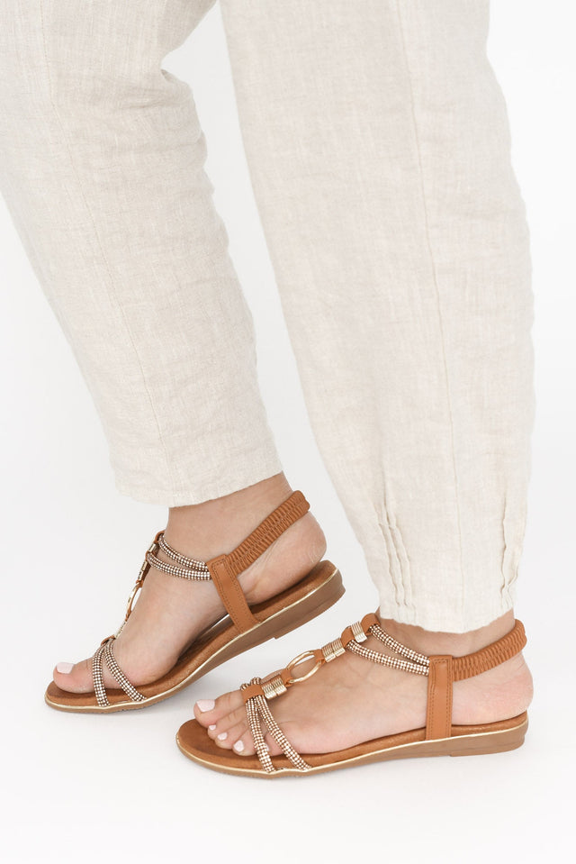 Sony Tan Diamante Sandal image 5