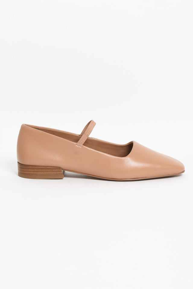 Sophia Nude Leather Ballet Flat image 1