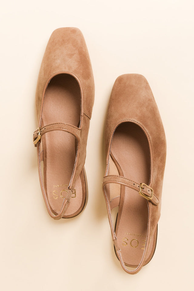 Sophina Camel Suede Slingback Mule image 4