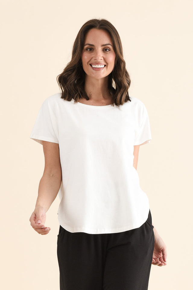 Stevie White Cotton Tee