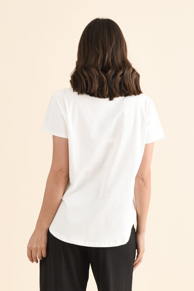 Stevie White Cotton Tee image 4