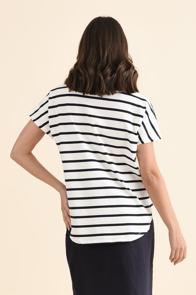 Stevie White Stripe Cotton Tee image 4