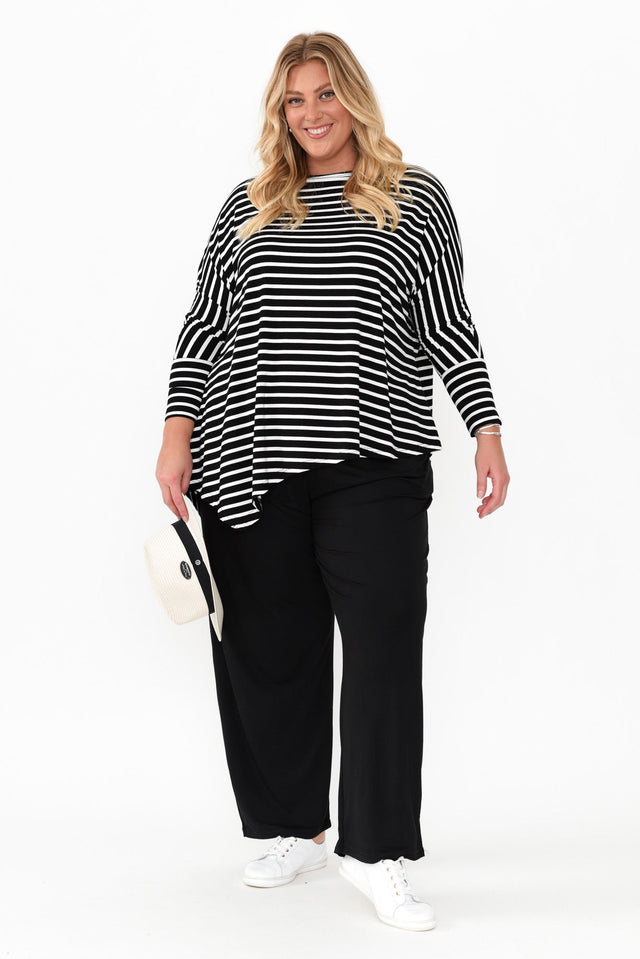 Rosella Black Bamboo Pants,Blonde model,alt text|model:Caitlin image 10