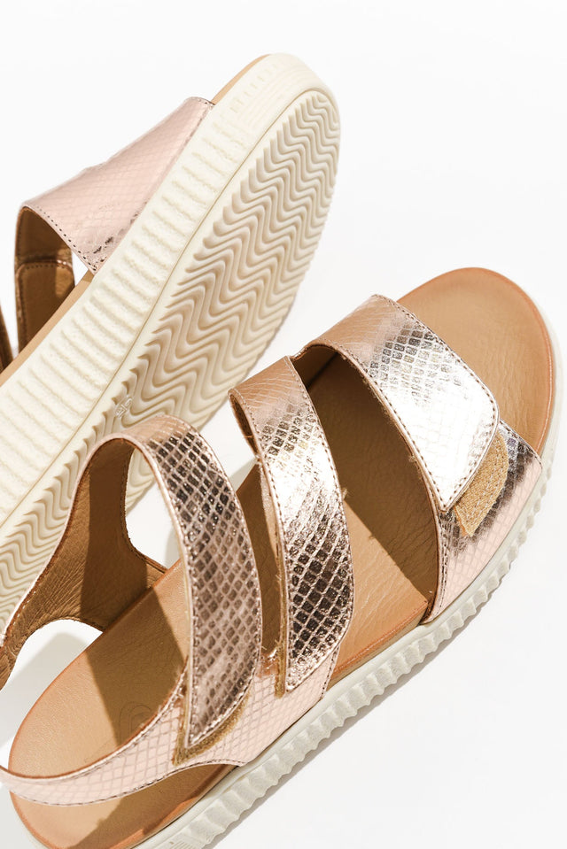 Swam Gold Leather Platform Sandal image 8