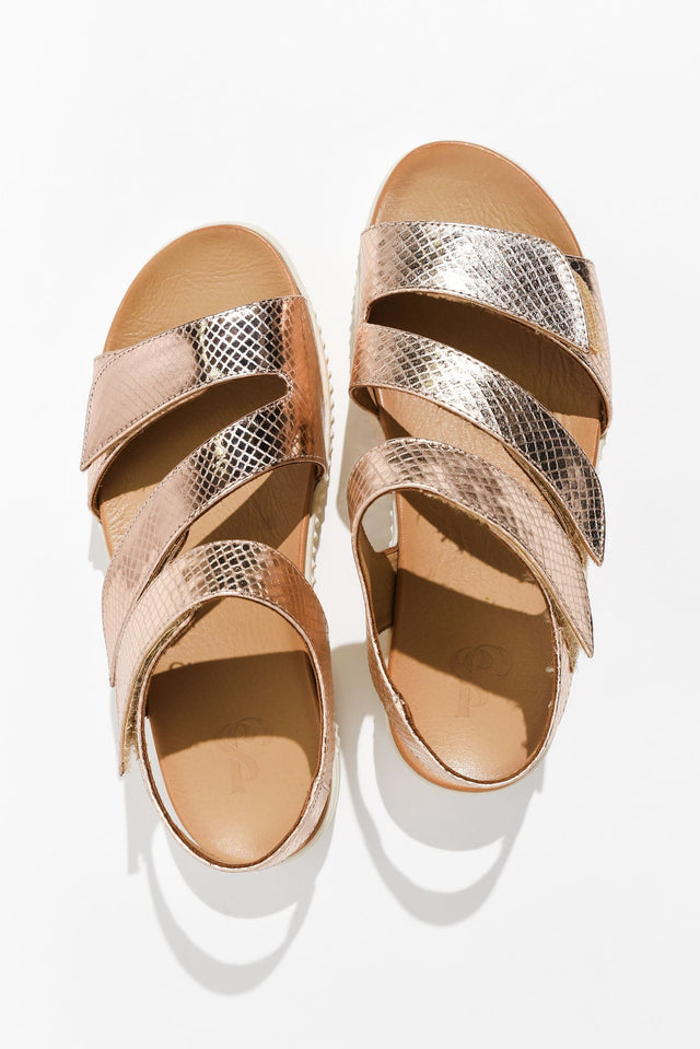 Swam Gold Leather Platform Sandal image 5