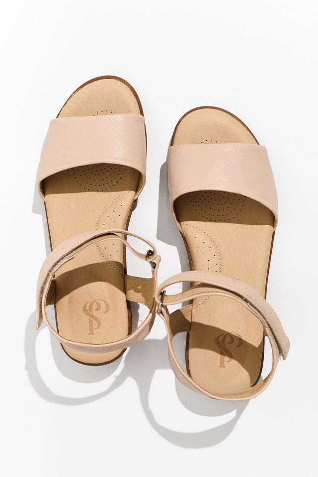 Swan Cream Leather Velcro Sandal image 5