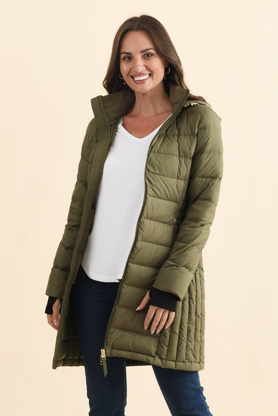 Sydney Olive Down Puffer Coat
