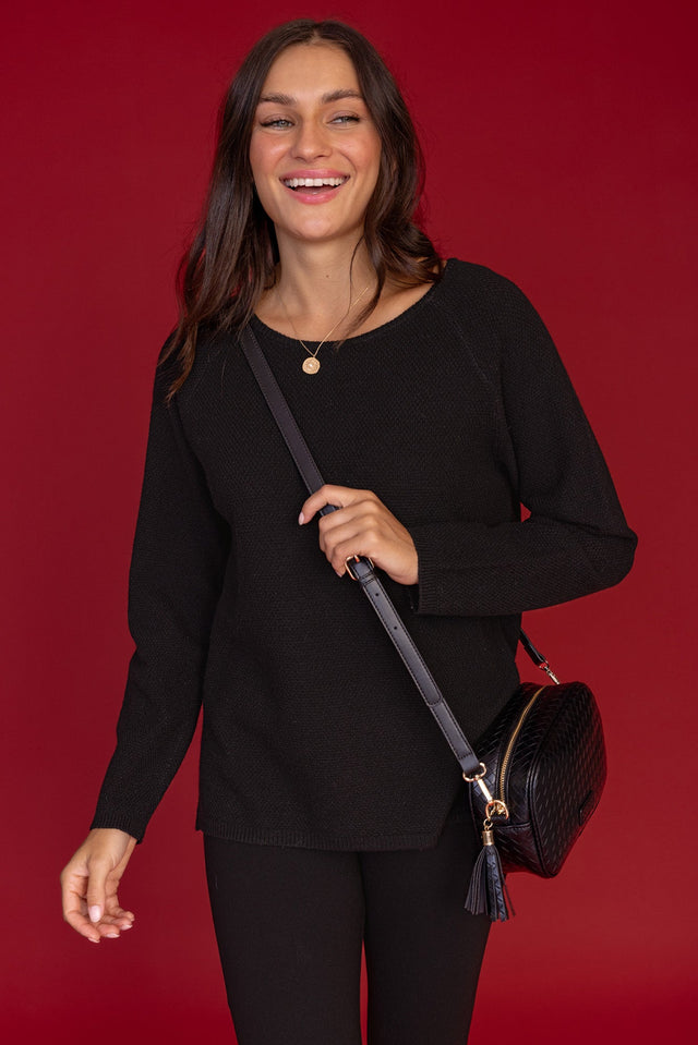 Sylvie Black Knit Jumper