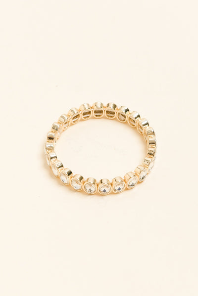 Temperance Gold Crystal Beaded Bracelet
